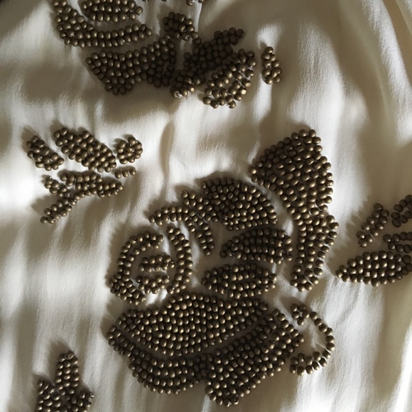 **SOLD**  BCBGMaxAzria BEADED SILK DRESS - Picture 6 of 8