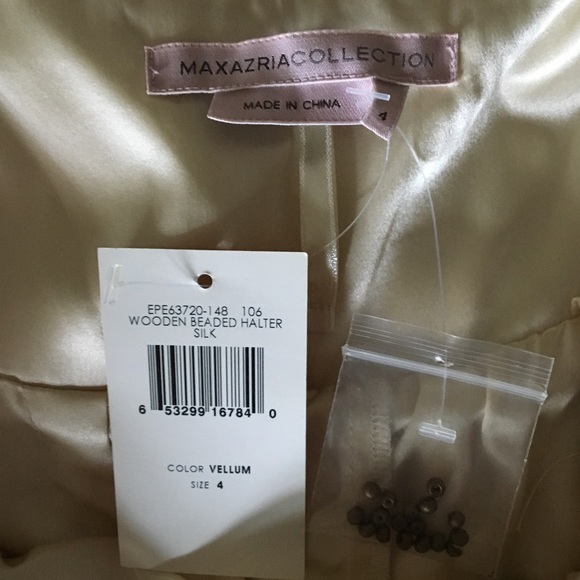 **SOLD**  BCBGMaxAzria BEADED SILK DRESS - Picture 8 of 8
