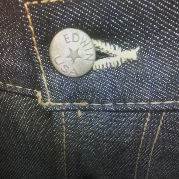 Edwin unwashed Japan denim raw jeans slim fit men - Picture 5 of 8