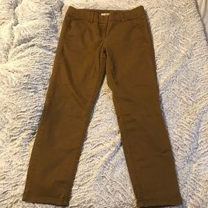 EUC Loft Chino Ankle Pant Brown Tan Khaki Camel