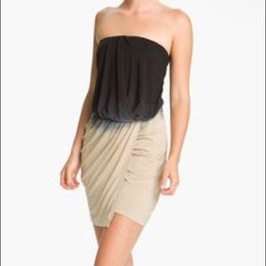 Strapless wrap dress