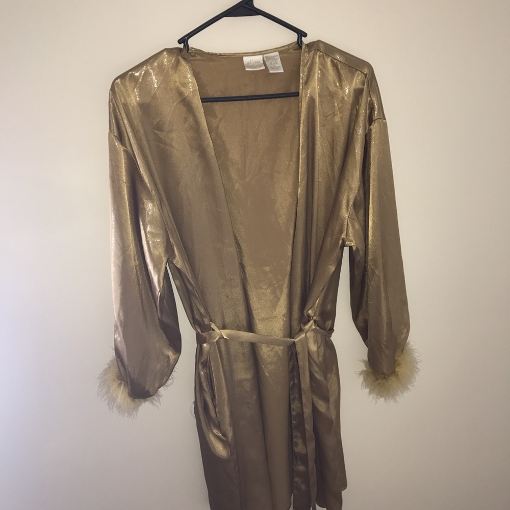 Gold fur trimmed robe