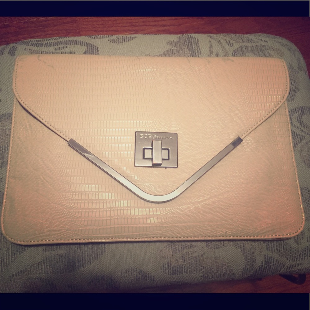 BCBGeneration nude envelope clutch