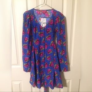 NWT Betsey Johnson Floral Button Front Dress sz 0