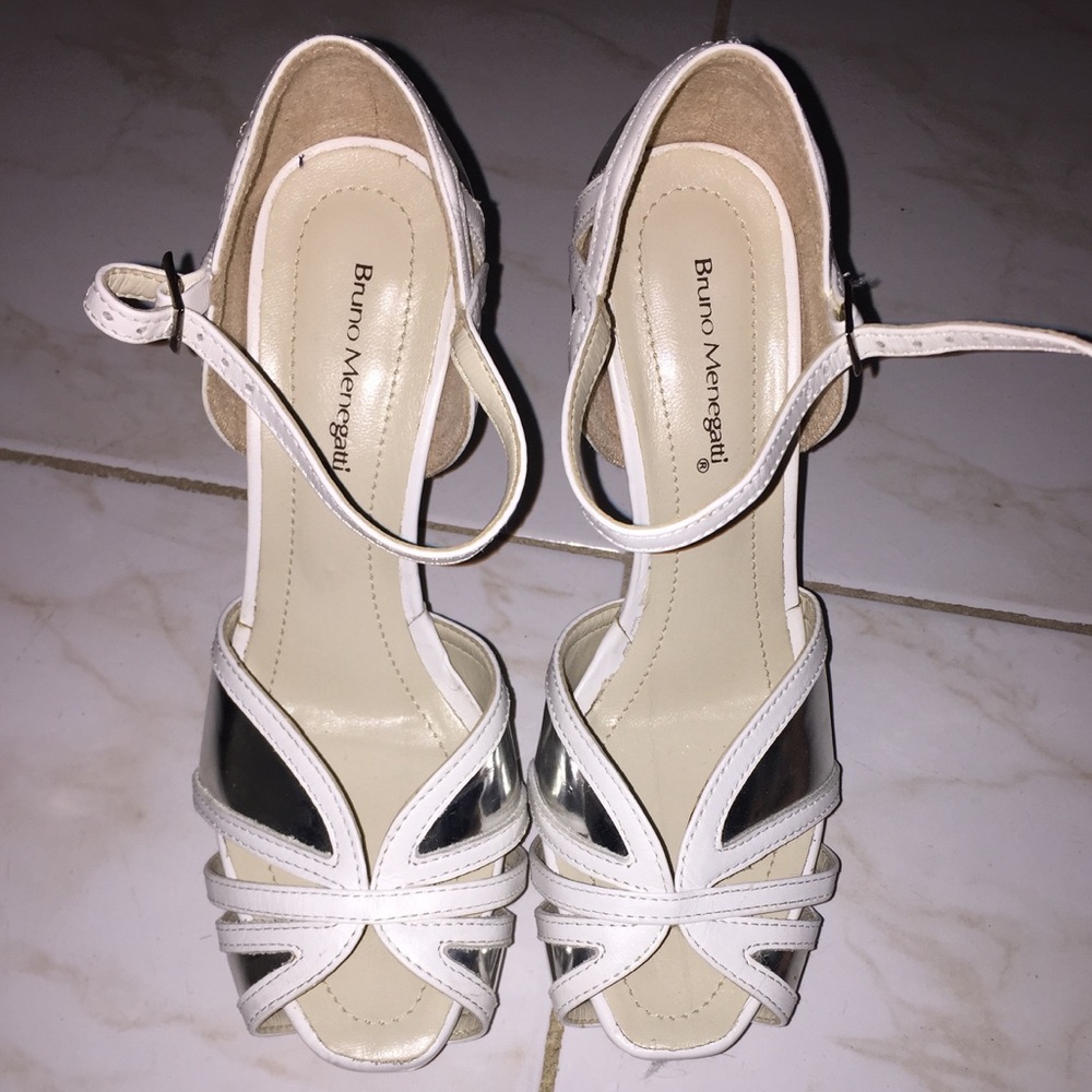 Silver & White Everything Nice Heels
