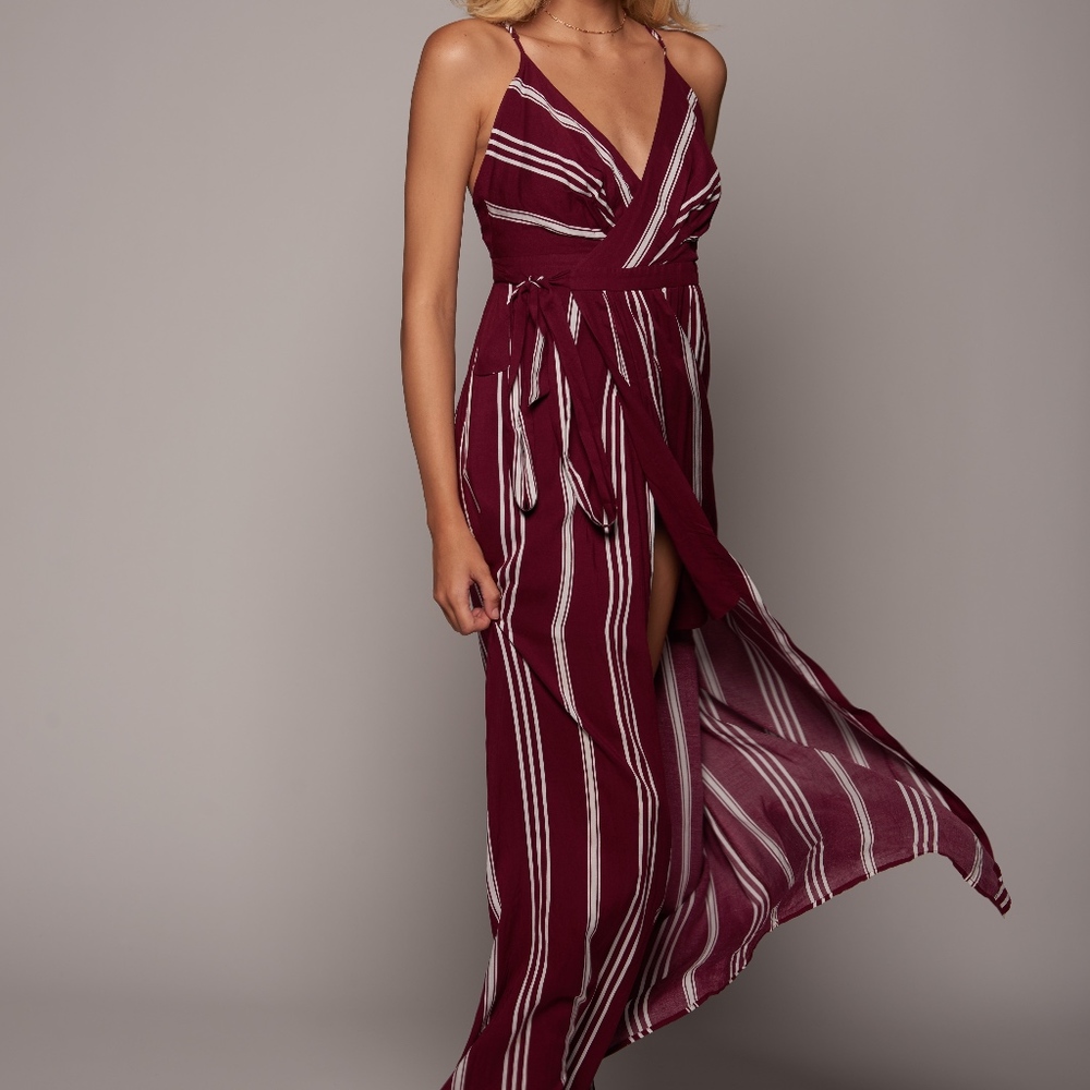 The Jetset Diaries Colonial Stripe Maxi Dress