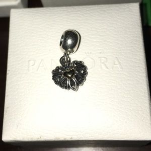 Authentic gold/silver Pandora dangle heart