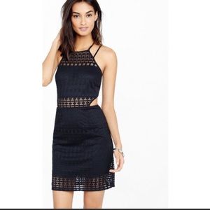 Express LBD cutout dress xs