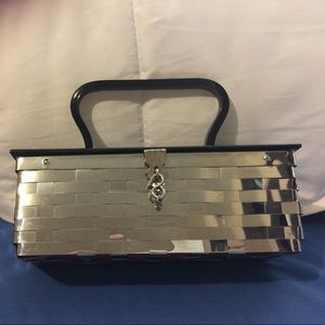 Dorset Rex silver basket weave purse