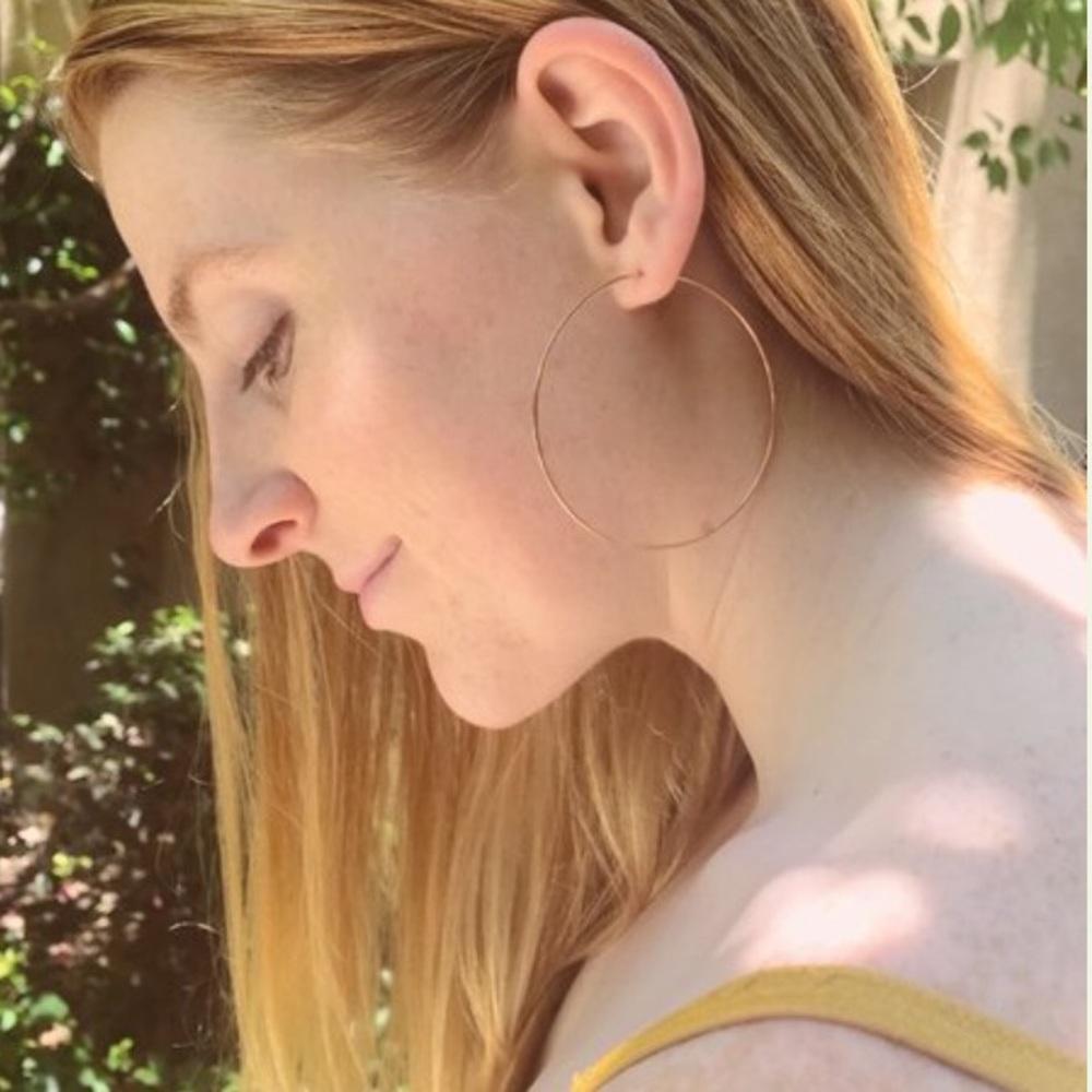 Rose gold Baby Endless hoops earrings