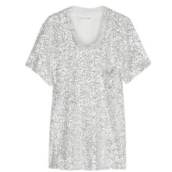 white top with silver sequins
