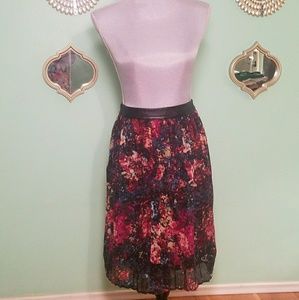 CLOSET SALE Mossimo Floral Pleated Skirt