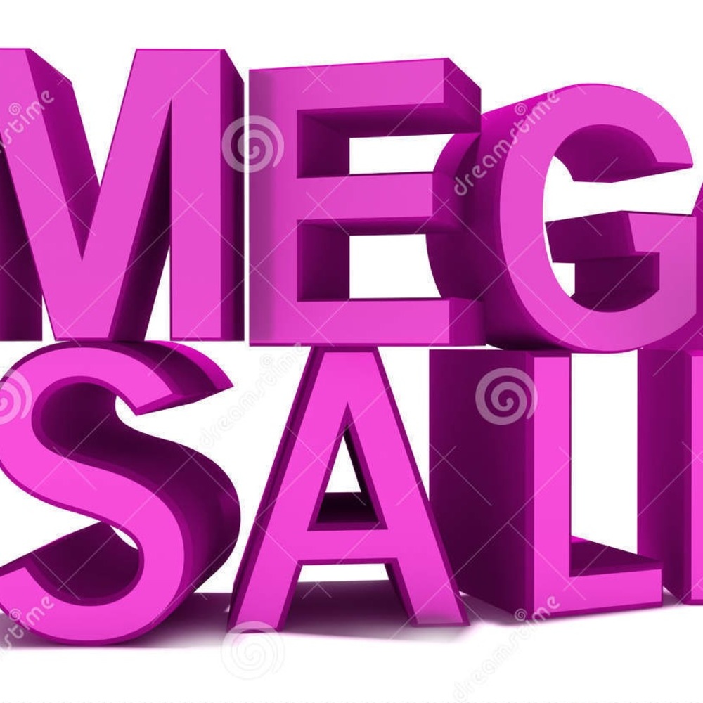 Mega Sale now thru Monday at Midnight