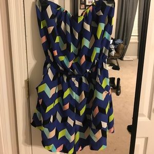 Strapless cute romper