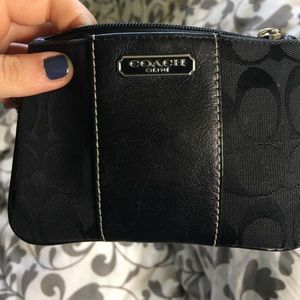 Small black coach wristlet