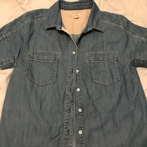 Fossil chambray short sleeve top