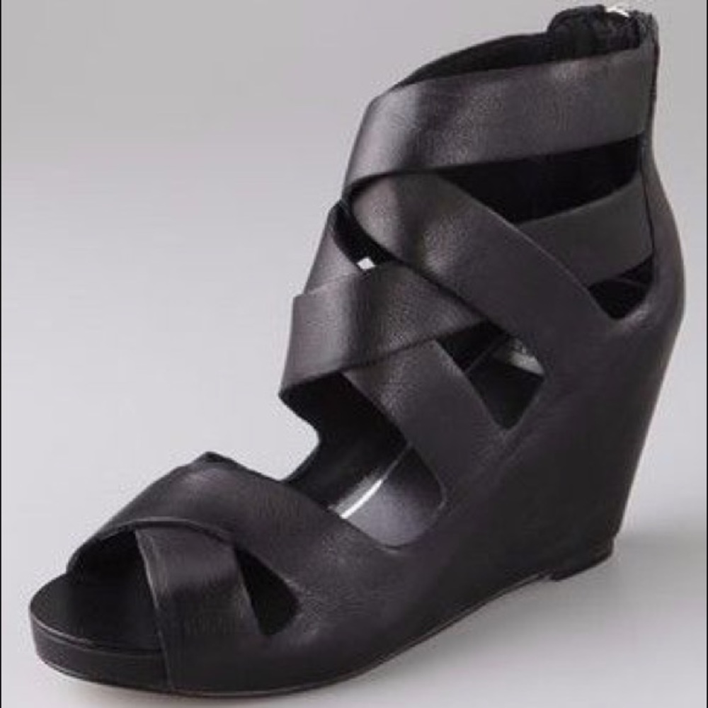 Dolce Vita Pela Criscross Wedge Sandals - Black