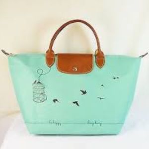 Longchamp Le Pliage Cage aux Oiseaux-L short hndle