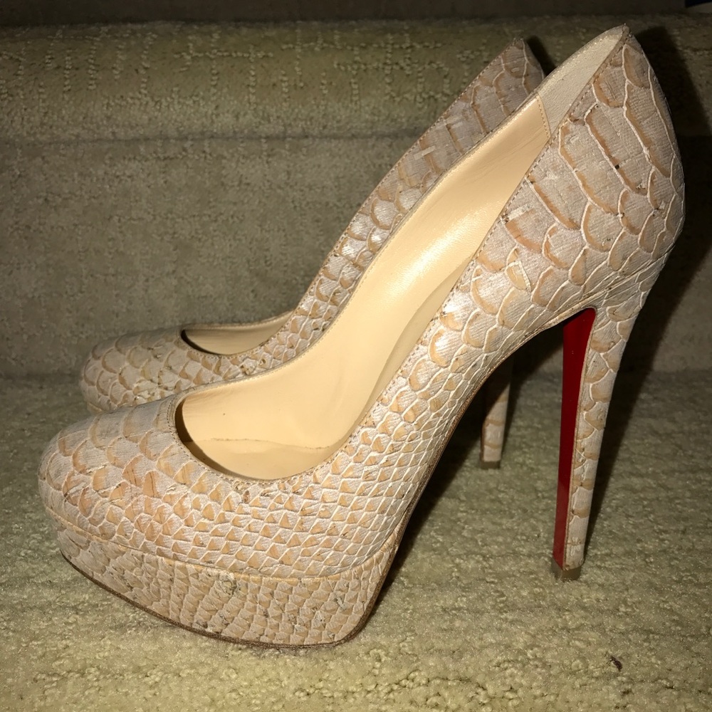 99% new nude Christian Louboutin heels.