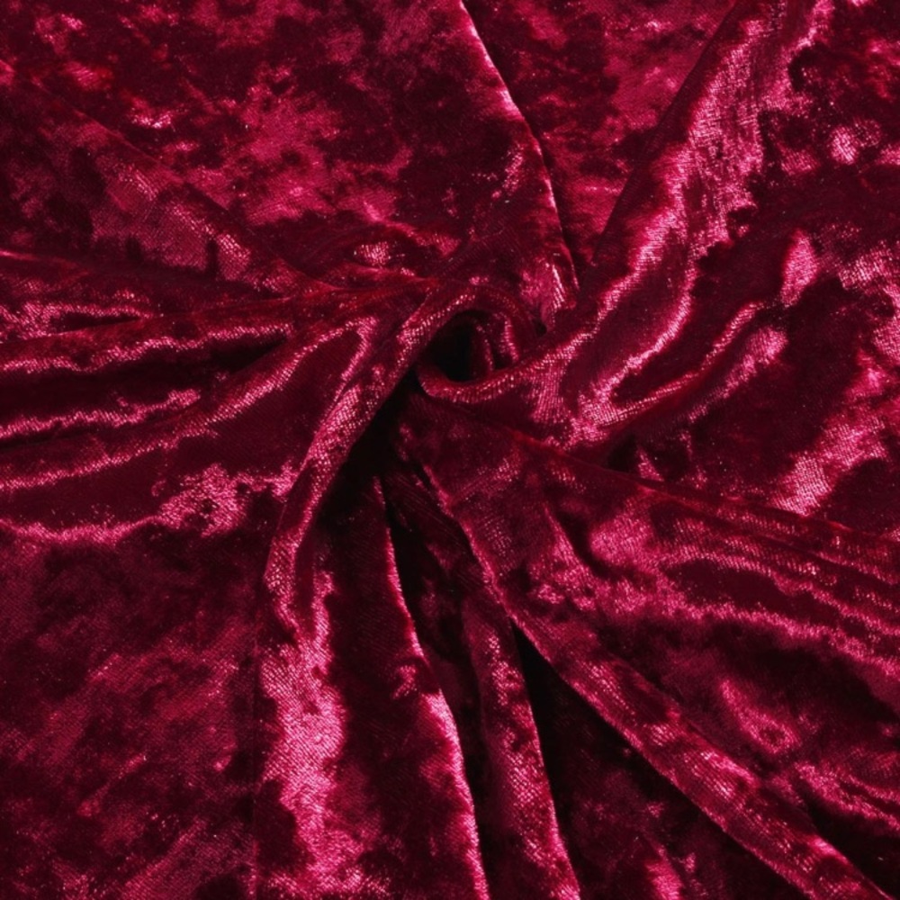 ‘Koko’ Burgundy crushed velvet two piece tracksuit - Picture 3 of 7