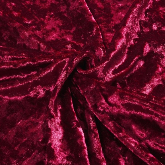 ‘Koko’ Burgundy crushed velvet two piece tracksuit - Picture 3 of 7