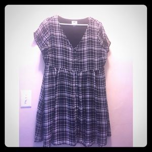 Old Navy Plaid Babydoll Dress - xl