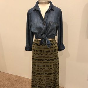 Billabong long cotton skirt