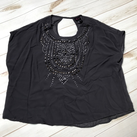 torrid Tops - Torrid Semi Sheer Studded Top