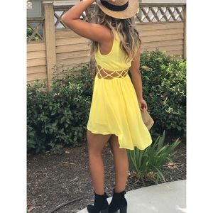 Yellow Chiffon Dress