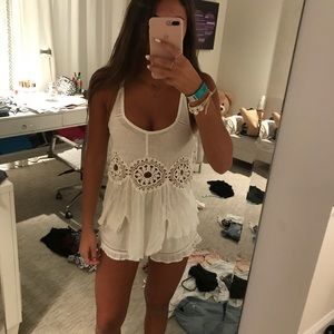 free people white cutout top