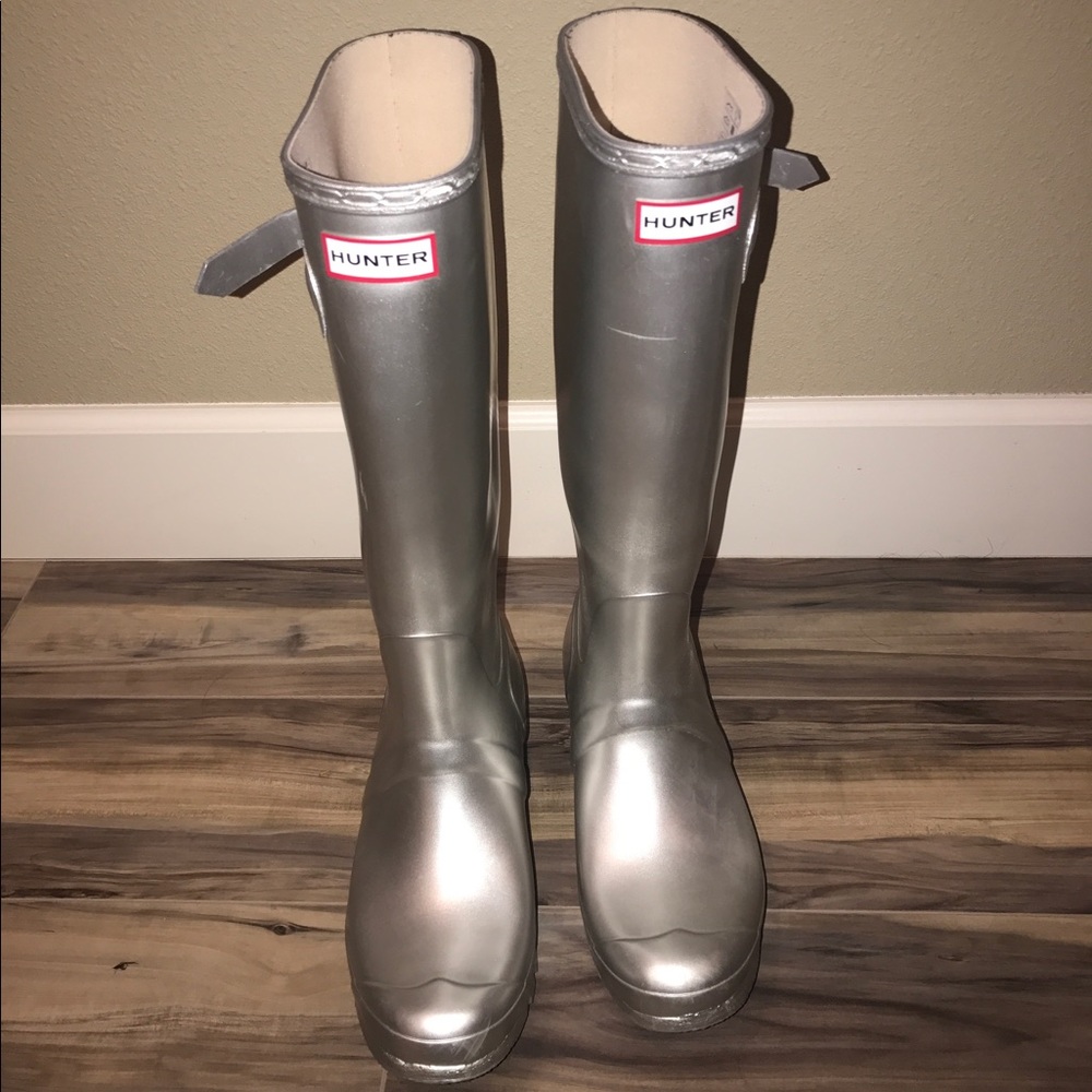 SIZE 10 METALLIC HUNTER BOOTS