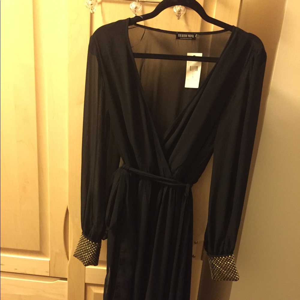 Fashion Nova black evening gown