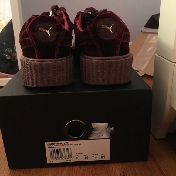 Rihanna Fenty Velvet Creepers Size 7.5 Womens - Picture 3 of 5