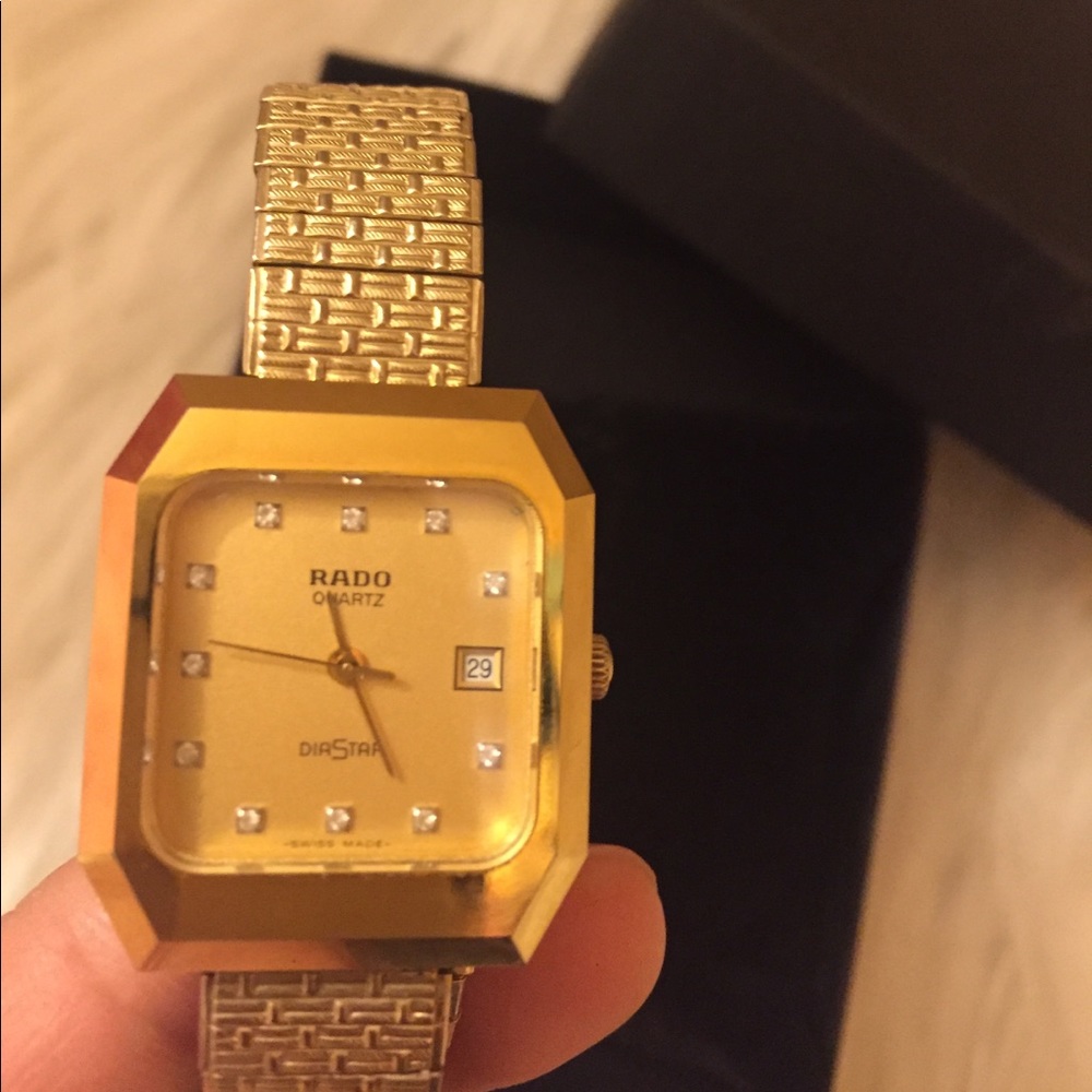 ❤️Sold❤️💯% Authentic Rado Gold Wtch Diamond