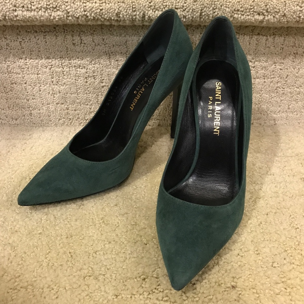 Green Saint Laurent Heels size 6 （36）