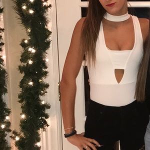 white missguided body suit
