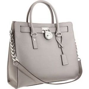 Michael Kors Large Pearl Grey Hamilton Purse