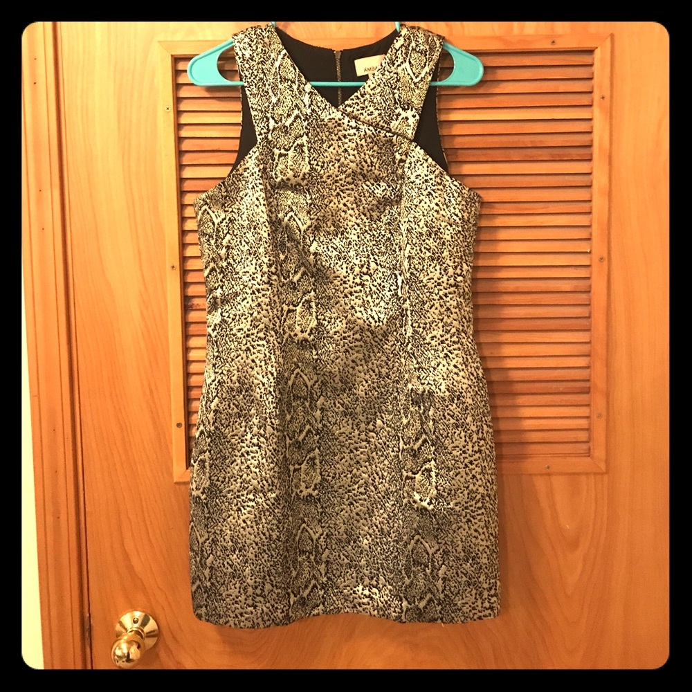 Black and gold metallic dress