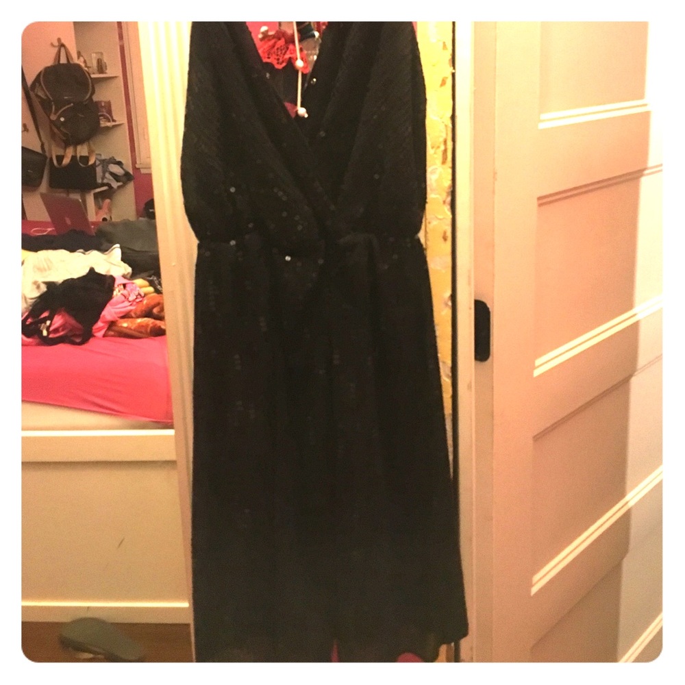 A chic sequin black dress from Express