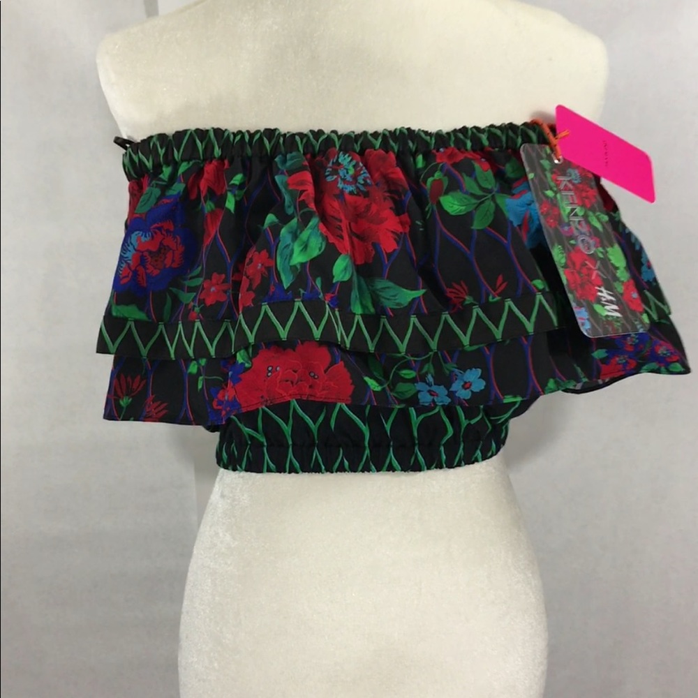 New HM x Kenzo Off  Shoulder Multi Color Size 6