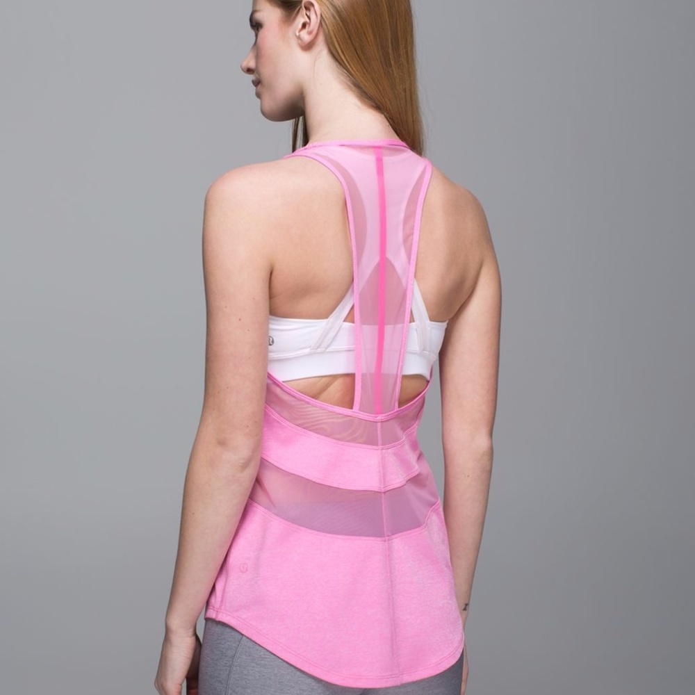 Lululemon If You're Lucky Tank Heathered Pink - Picture 3 of 8