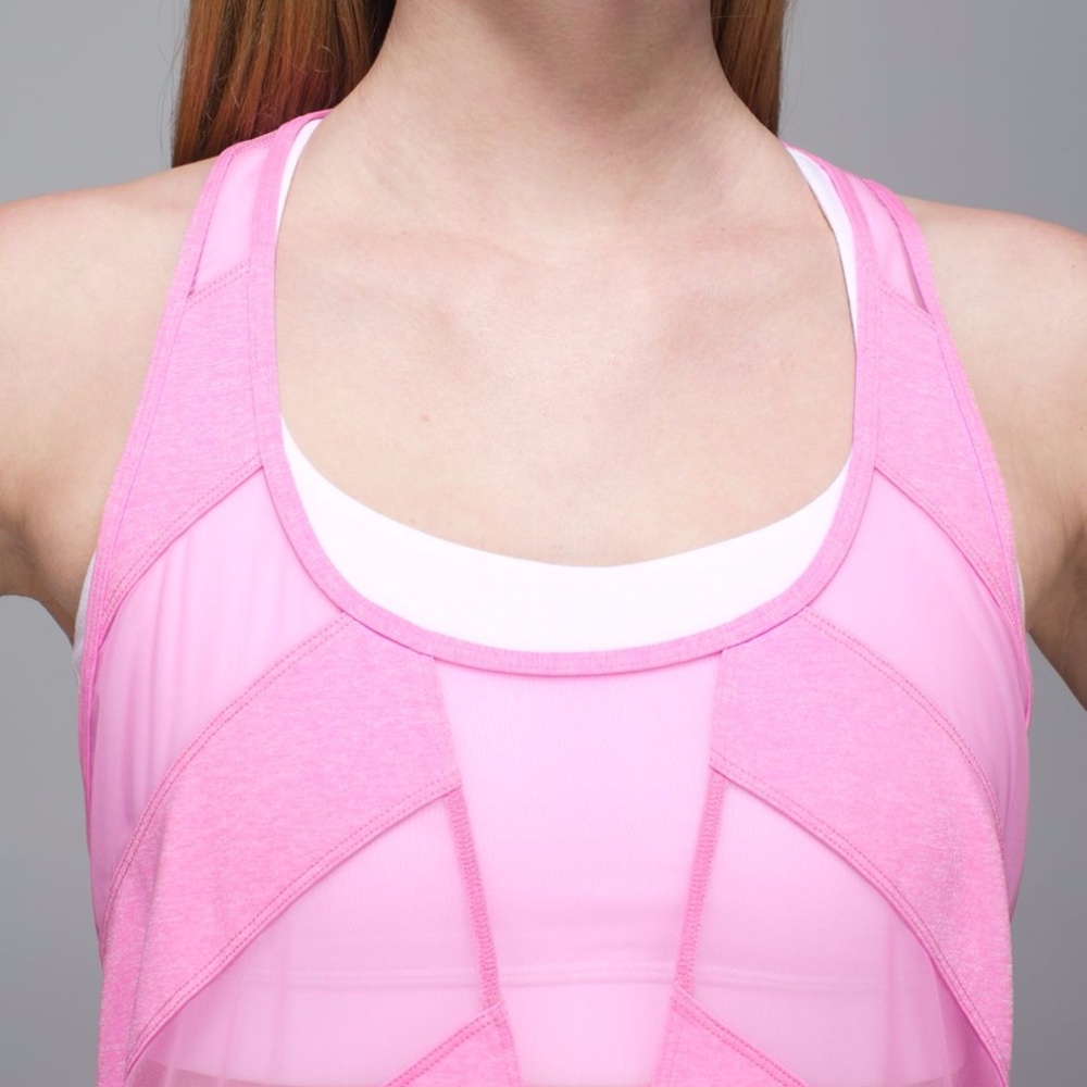 Lululemon If You're Lucky Tank Heathered Pink - Picture 7 of 8