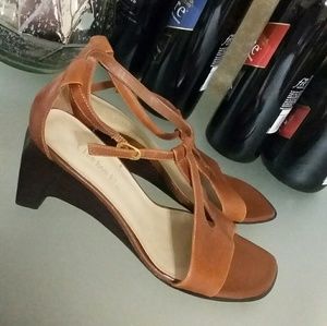 Adorable Brown Strap Wedge Sandal