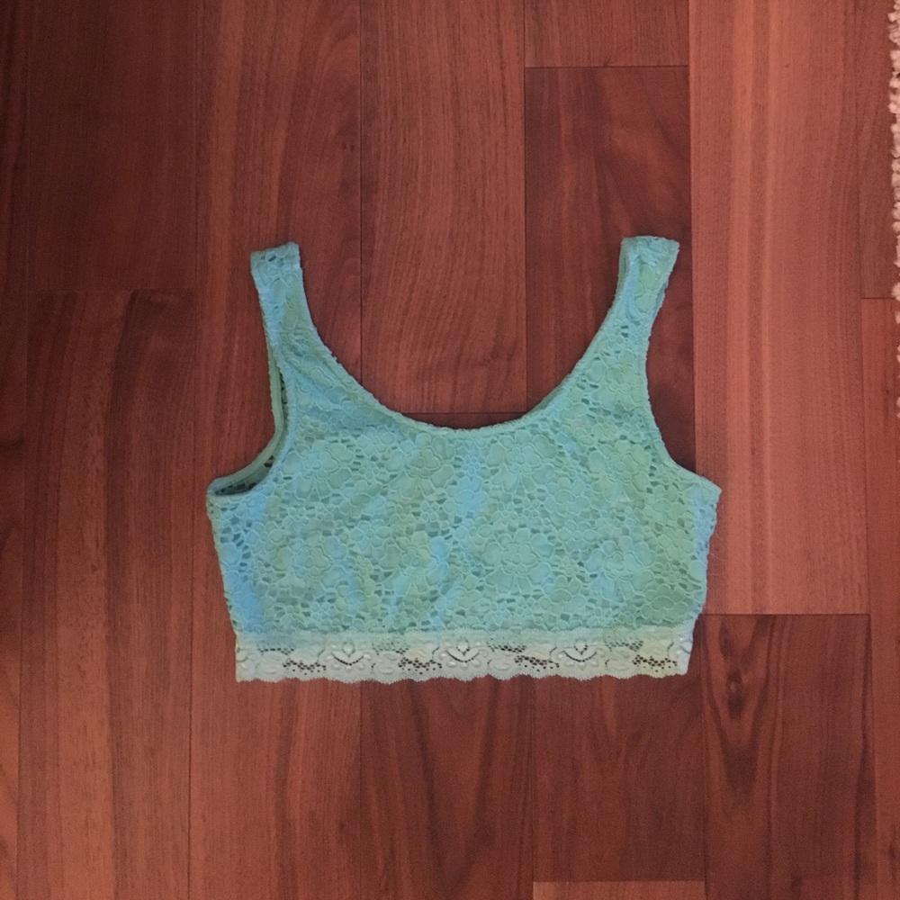 Teal crop top