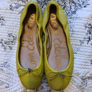 chartreuse sam edelman flats