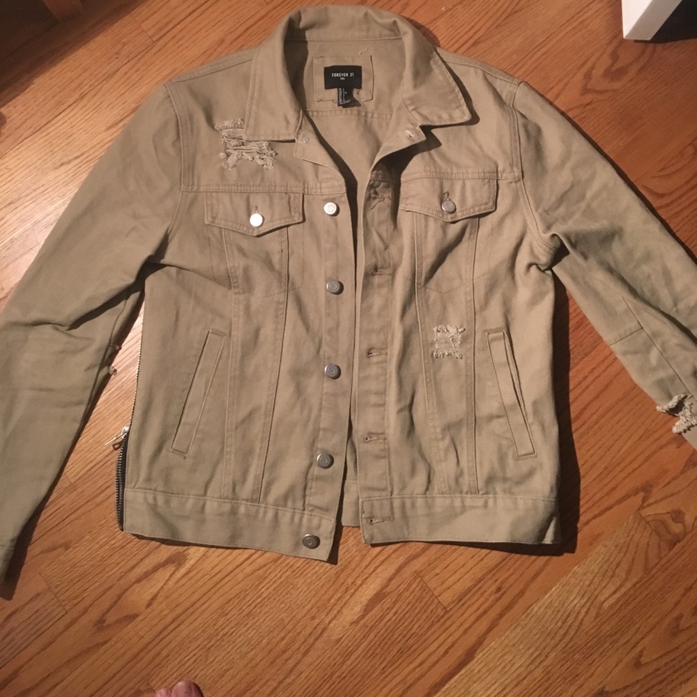 Forever 21 Men (Size: L) Tan Jacket