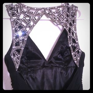 Beautiful black formal gown w/ sparkly back-SM