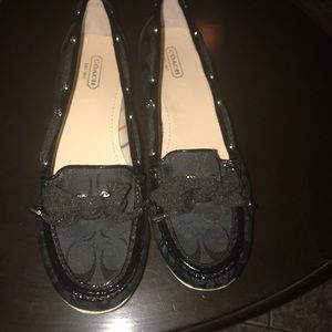 Coach black loafers brand new