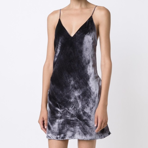 PRICE FIRM Fleur Du Mal Smoke Panne Velvet Dress - Picture 2 of 6