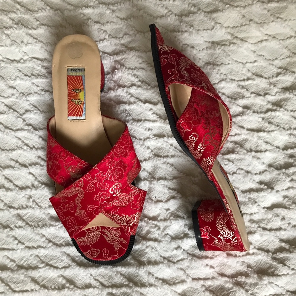 Simply Perfect Silk Chinese Mules